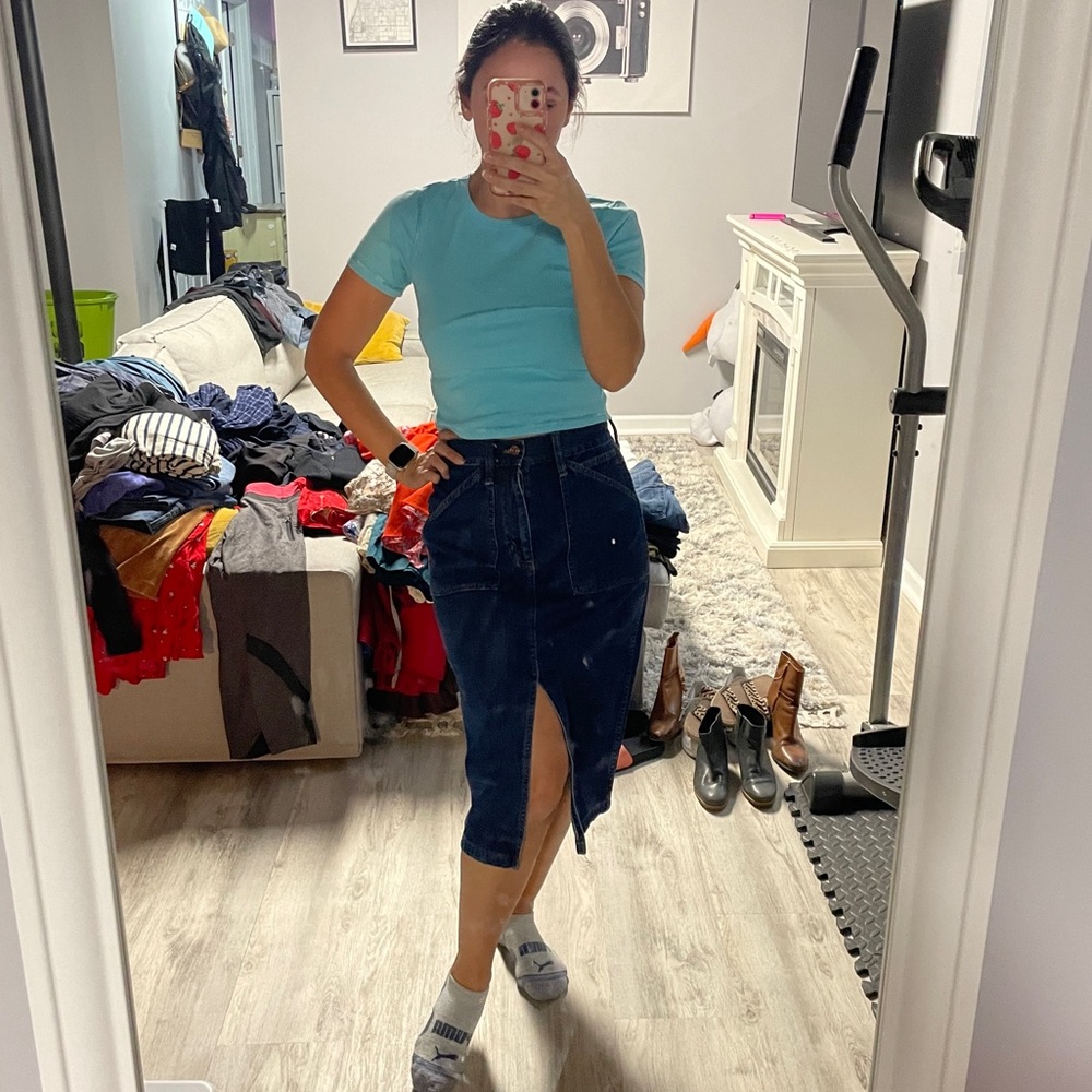 J Crew Denim Skirt